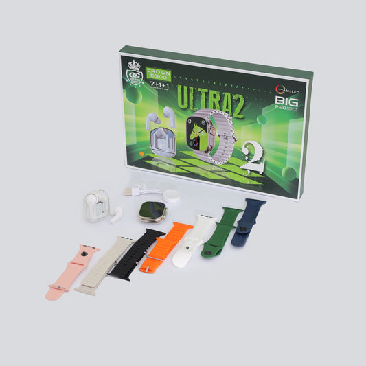 Buy Crown S300 Ultra 2 Smart Watch With Earpods And 7+1+1 Straps At Best Price In Pakistan - Qureshi Products